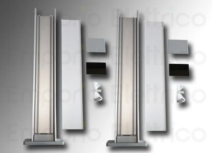 nice 2pcs aluminium column h= 500mm for 1 photocell medium/large era post pph1 2