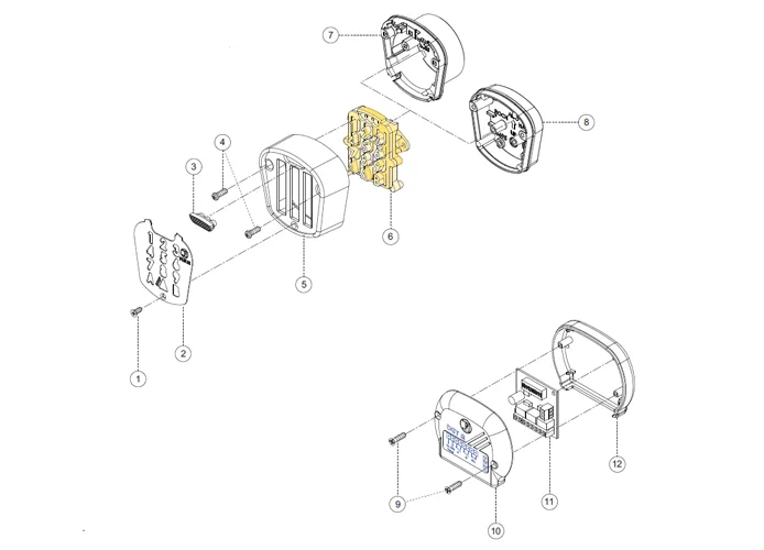 fadini Ersatzteil Tastatur mit interner elektronischer Karte für dgt 61 61006