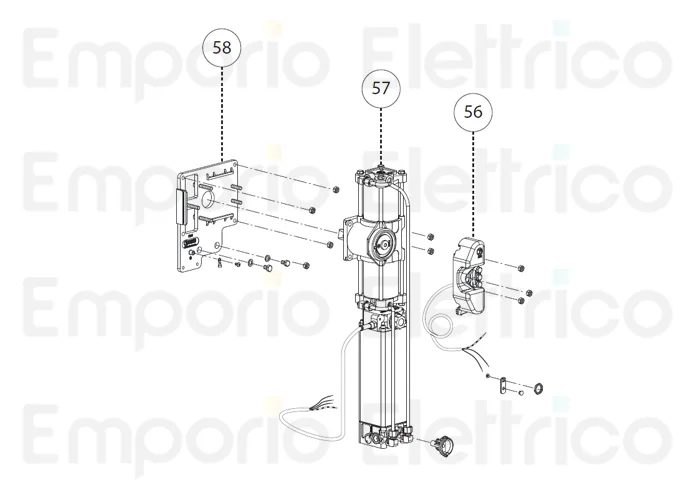 fadini pièce détachée plaque de support vérin/moteur pour barri 88 88858