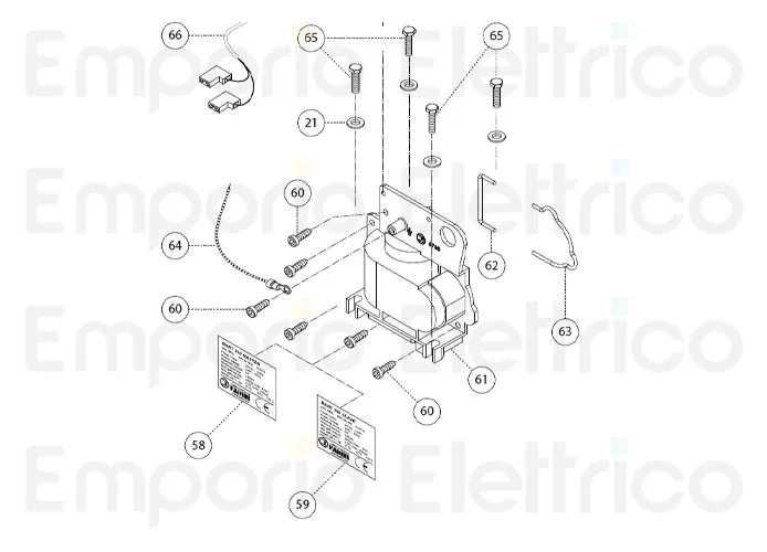 fadini pièce détachée demi-carcasse frontale pour bart 350 35061