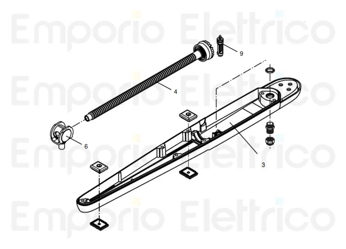 beninca ricambio supporto + chiocciola x bob2124.da 3c per bob2124.dk 968803078