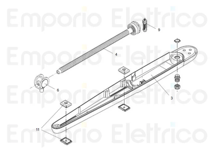 beninca ricambio fermo meccanico x bob 24v per bob21mae-115 9686883