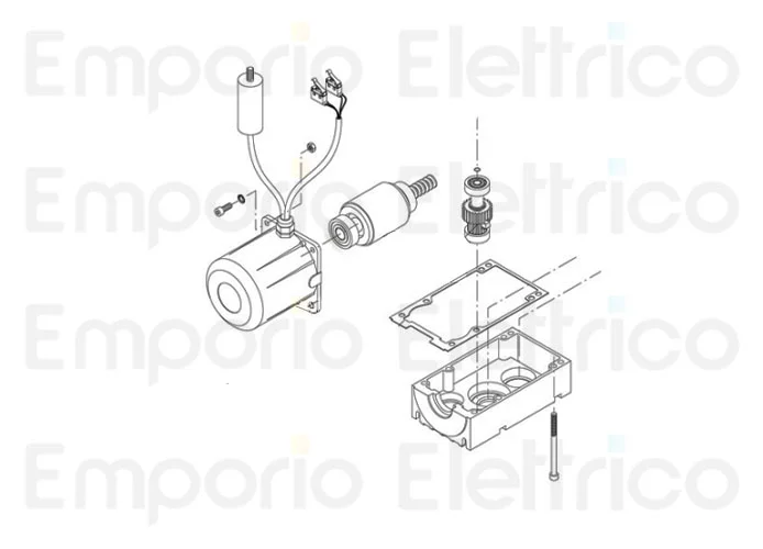 beninca ricambio albero con rotore x du.45e au.96 9686168