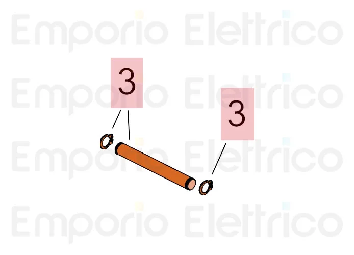 faac ricambio perno lungo e seeger 413/415 718366