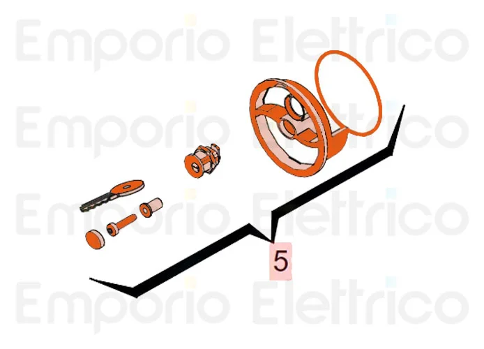 faac ricambio manopola sblocco 740/741 + tappo 729014