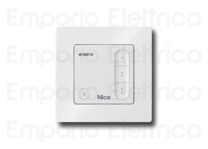 nice trasmettitore bidirezionale da parete, 3 canali, bianco domi3wc