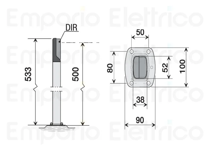 came Standsäule aus pvc 001dir-cg dir-cg