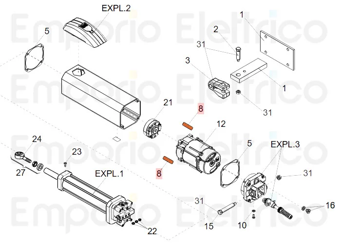 faac Ersatzteil Anti-Vibrations-Pads 400/402/422 63003303