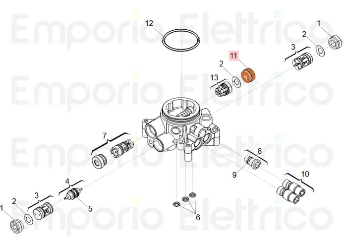 faac Ersatzteil der Ventilhaltenutmutter valox 7049135