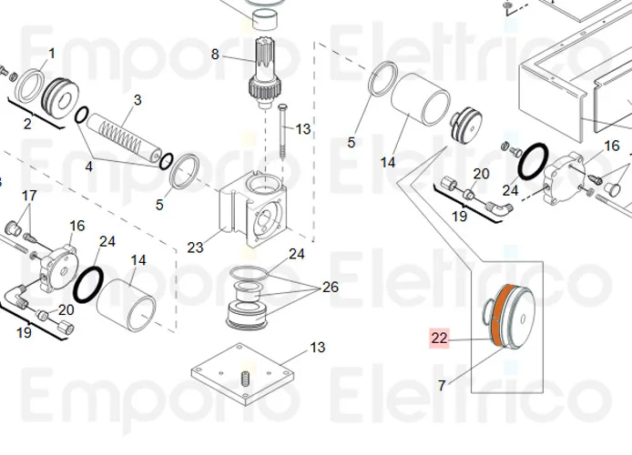 faac Ersatzteil des Rings des Kolbens e/gt 70x65-9,7/102 7049195
