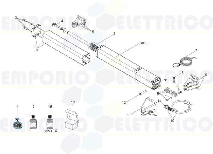 faac Seite Ersatzteile des s450h sb Motors