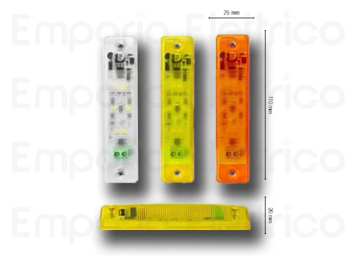 nologo LED-Blinkleuchte mini 12/24 transparentes Weiß flash-in cl